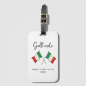 Italiaanse familiereünie bagagelabel (Voorkant (verticaal))