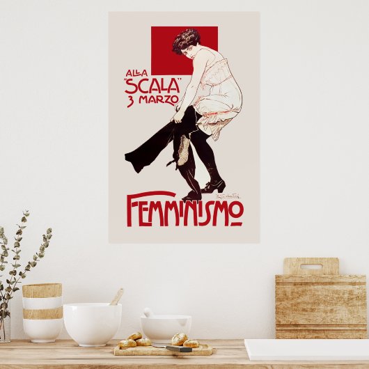 ITALIAANSE FEMINISME c. 1920 Poster (Keuken)