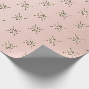  Italiaanse Floral Motif over Roos Gold Backdrop Cadeaupapier