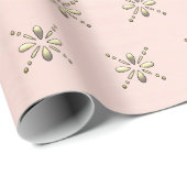 Italiaanse Floral Motif over Roos Gold Backdrop Cadeaupapier (Rol Hoek)
