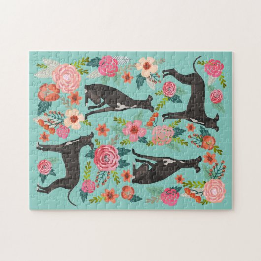 Italiaanse Florals Greyhound Legpuzzel (Horizontaal)