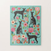 Italiaanse  Florals Greyhound Legpuzzel (Verticaal)