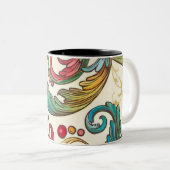 Italiaanse Florentijnse bloei Tweekleurige Koffiemok (Voorkant rechts)