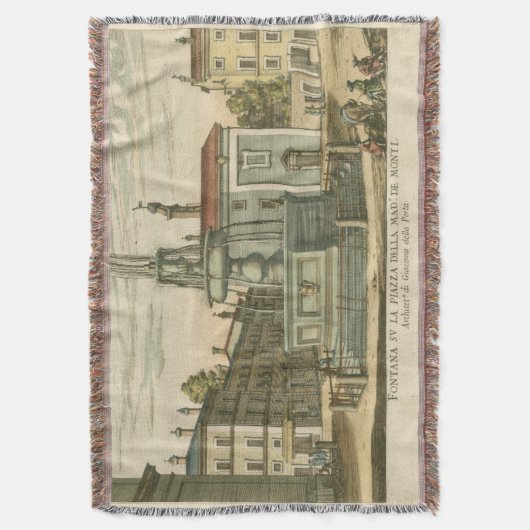 Italiaanse fontein op het stadsplein door Falda Deken (Voorkant Verticaal)