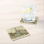 Italiaanse fontein op het stadsplein door Falda Kartonnen Onderzetters (Insitu)