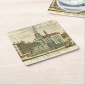 Italiaanse fontein op het stadsplein door Falda Kartonnen Onderzetters (Schuin)