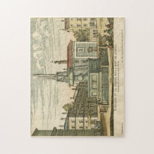Italiaanse fontein op het stadsplein door Falda Legpuzzel (Verticaal)
