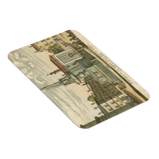 Italiaanse fontein op het stadsplein door Falda Magneet (Rechterzijde)