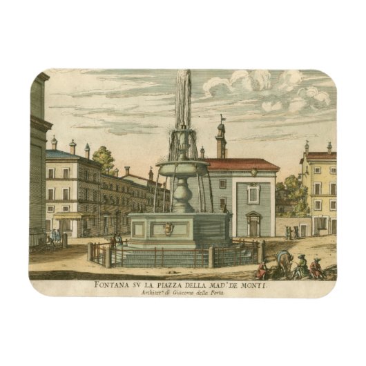 Italiaanse fontein op het stadsplein door Falda Magneet (Horizontaal)