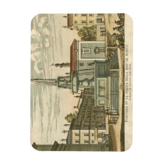 Italiaanse fontein op het stadsplein door Falda Magneet (Verticaal)