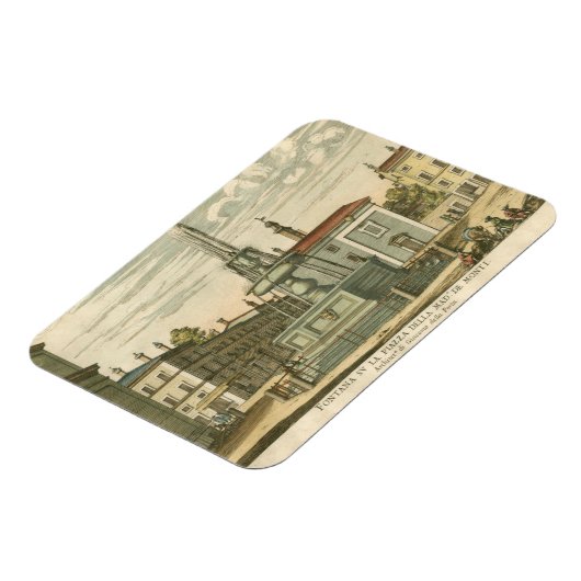 Italiaanse fontein op het stadsplein door Falda Magneet (Linkerzijde)