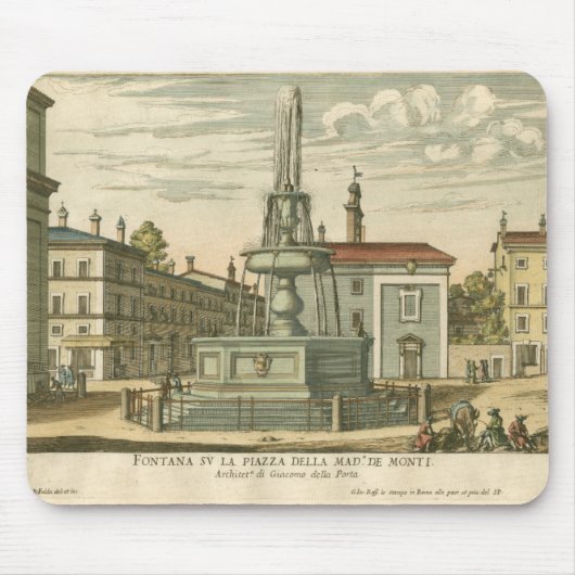 Italiaanse fontein op het stadsplein door Falda Muismat (Voorkant)