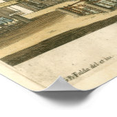 Italiaanse fontein op het stadsplein door Falda Poster (Hoek)