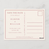 Italiaanse foto van zonsondergang Bewaar de datum  Briefkaart (Achterkant)