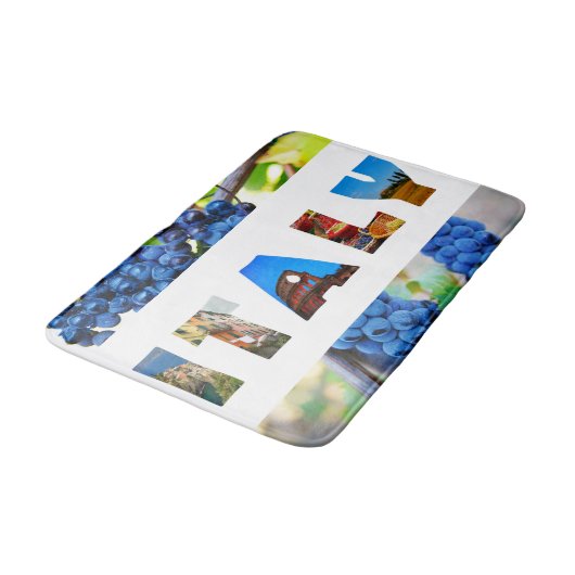 Italiaanse foto's van wijnbouw badmat (Gekanteld)