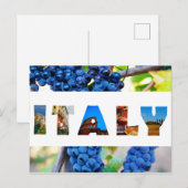 Italiaanse foto's van wijnbouw briefkaart (Voorkant / Achterkant)