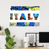 Italiaanse foto's van wijnbouw poster (Thuiskantoor)