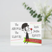 Italiaanse Franse chef-kok kookboek receptenkaart Briefkaart (Staand voorkant)