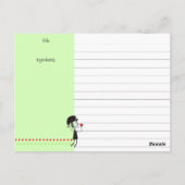 Italiaanse Franse chef-kok kookboek receptenkaart Briefkaart (Achterkant)