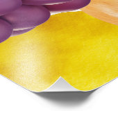 Italiaanse Fruit Keuken Print | Waterverf citrus Foto Afdruk (Hoek)