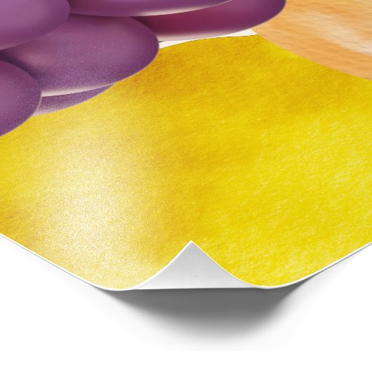 Italiaanse Fruit Keuken Print | Waterverf citrus Foto Afdruk (Hoek)