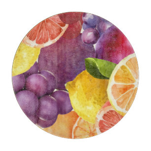 Italiaanse Fruit Keuken Print   Waterverf citrus Snijplank
