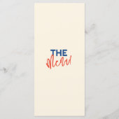 Italiaanse Fun Kleurrijke Handgeschreven Bold Fun Menu (Achterkant)