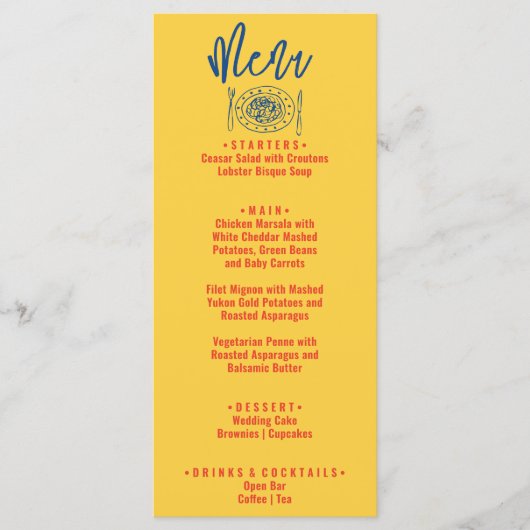 Italiaanse Fun Kleurrijke Handgeschreven Bold Fun Menu (Voorkant)