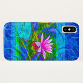 Italiaanse Garden Pink Waterlily Elegant Case-Mate iPhone Case (Achterkant (horizontaal))