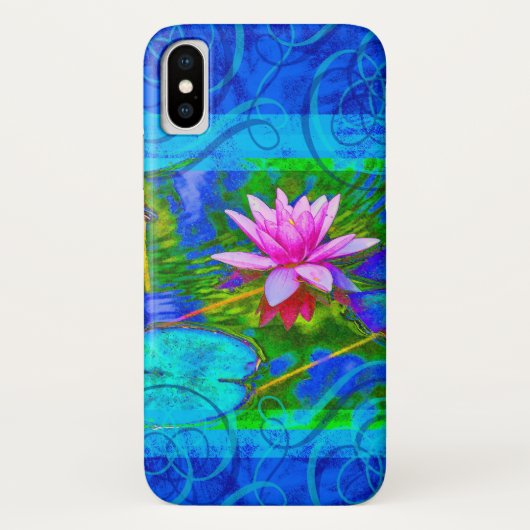 Italiaanse Garden Pink Waterlily Elegant Case-Mate iPhone Case (Achterkant)