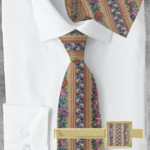 Italiaanse Garland Floral Pink Stripe Gold