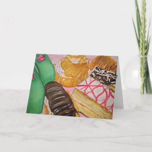 Italiaanse gebakjes feestdagen kaart (Voorkant)