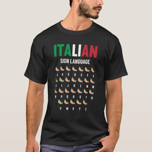 Italiaanse gebarentaal t-shirt (Voorkant)