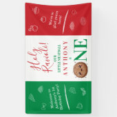 Italiaanse gehaktbal 1e verjaardag spandoek (Verticaal)