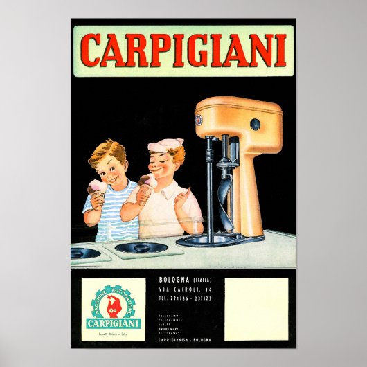 Italiaanse Gelato advertentie Poster (Voorkant)