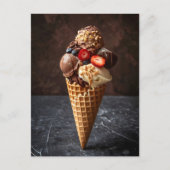 Italiaanse gelato, postkruising briefkaart (Voorkant)