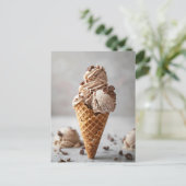 Italiaanse gelato, postkruising briefkaart (Staand voorkant)