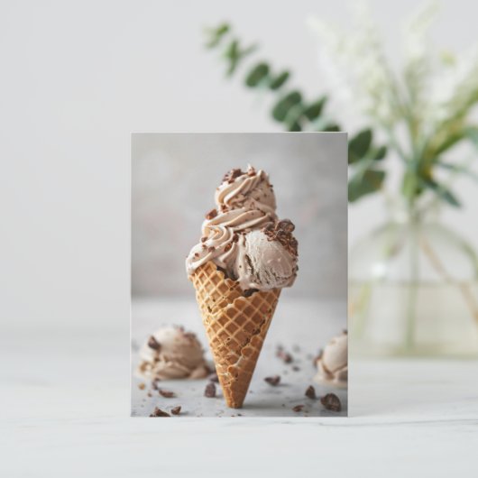 Italiaanse gelato, postkruising briefkaart (Staand voorkant)