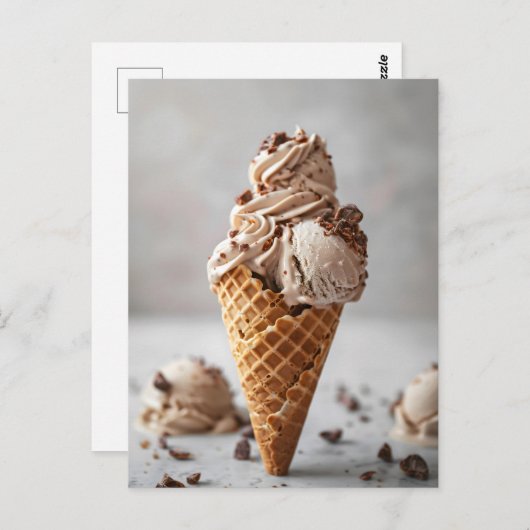 Italiaanse gelato, postkruising briefkaart (Voorkant / Achterkant)