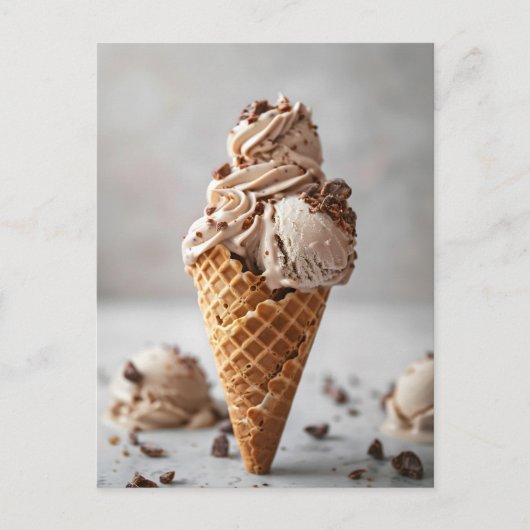 Italiaanse gelato, postkruising briefkaart (Voorkant)