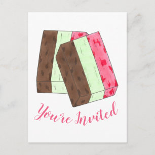 Italiaanse Gelato Spumoni Ice Cream Party - Uitnod Uitnodiging Briefkaart