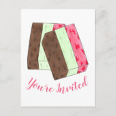 Italiaanse Gelato Spumoni Ice Cream Party - Uitnod Uitnodiging Briefkaart (Voorkant)