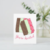 Italiaanse Gelato Spumoni Ice Cream Party - Uitnod Uitnodiging Briefkaart (Staand voorkant)