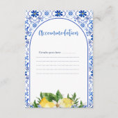 Italiaanse Gele Bloemen Citroen Accommodatie Detai Informatiekaartje (Voorkant)