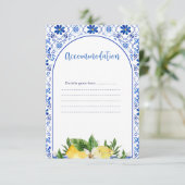 Italiaanse Gele Bloemen Citroen Accommodatie Detai Informatiekaartje (Staand voorkant)