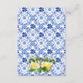 Italiaanse Gele Bloemen Citroen Accommodatie Detai Informatiekaartje (Achterkant)