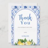 Italiaanse Gele Bloemen Citroen Bruid Dank u kaart (Voorkant)