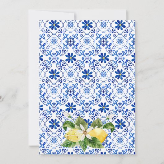 Italiaanse Gele Bloemen Citroen Bruid Dank u kaart (Achterkant)