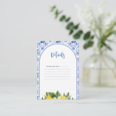 Italiaanse Gele Bloemen Lemon Details Informatiekaartje (Staand voorkant)