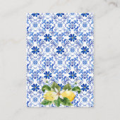 Italiaanse Gele Bloemen Lemon Details Informatiekaartje (Achterkant)